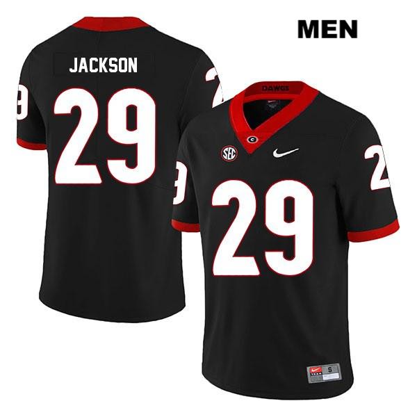 Georgia Bulldogs Men's Darius Jackson #29 NCAA Legend Authentic Black Nike Stitched College Football Jersey GQK0056TO